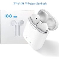2019 Factory Outlet 3D Stereo Sound Realtek BT 5.0 Popup Window TWS i88 Wireless Earbuds With Charging Box