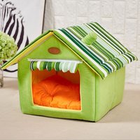 Cage home felt little collapsible foldable portable small winter luxury canopy covered soft nest bed pet dog indoor cat house