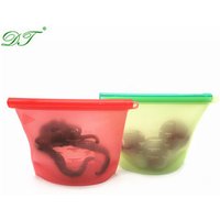 Reusable Silicone Vacuum Food Fresh Bags Wraps Fridge Food Storage Containers Refrigerator Bag