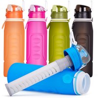 Doubly Filtered Silicone Filter Water Bottle With Custom Logo
