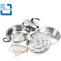 Chinese Hot Pot Steamer Stainless Steel Stock Pot Steam Cooking Pot