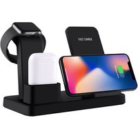 Customize Logo Wireless Charger Stand 3 in 1 for tws earbuds smartphone Charger Dock Station Charger for Apple Watch Series