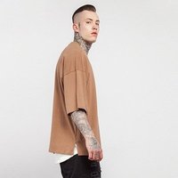 Oversize Solid Cotton T Shirt