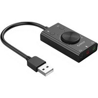 ORICO External USB Sound Card Driver-free Stereo Mic Speaker Headset Audio Jack 3.5mm Cable Adapter Volume Adjustment SC2