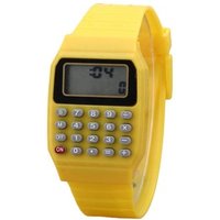 Hot children Calculator Watch live LED Clock Kids Silicone Multi-Purpose Date Time Electronic Digital Wrist Watch SW038