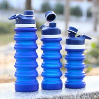 Wholesale Foldable Silicone BPA Free Drinking Collapsible Sport Water Bottle With Custom Logo WB01