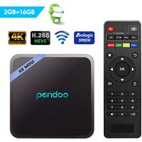 Pendoo X8 Mini Amgolic S905W 4K Ultra HD android tv box 4K Full HD video player quad core set top box portable mini TV box