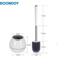 eco friendly toilet brush round holder funny plastic silicone toilet brush house cleaning products