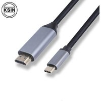 KSIN High Quality 4K@60Hz HDMI Adapter USB 3.1 Type C to HDMI Cable For Laptop Projector Video Audio USB 3.1 Type C to HDMICable