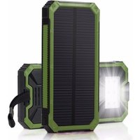 Amazon top selling Solar Power Bank 10000mAh Dual USB Output battery charger pack with LED Light for huawei P30