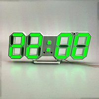 Cheap price modern fashion hollow green electronic digital watch clock electric digital wall clock