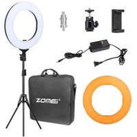 Makeup 3200-5600K Photography LED Lamp 14 Inch Selfie Portable Flash Camera Ringlight