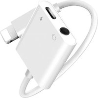 KEJI For lightning to 3.5mm jack adapter for iPhone 7 X 10 8Plus 7Plus dual adapter audio lightning headphone adapter Listening