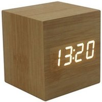 Wooden Alarm Clock Digital Thermometer Date Display