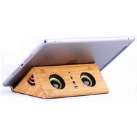 New computer gadgets Lovely smail face wooden induction speaker wireless sensor speaker