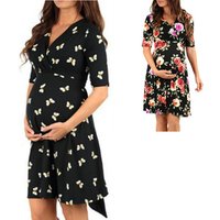 factory direct sell Chic nursing dress breastfeeding maternity wear pregnancy dress