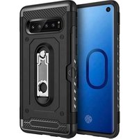 SAIBORO Shockproof Hybrid Hard Metal kickstand armor mobile phone case for Samsung Galaxy S10 case back cover