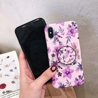 Phone Case For iPhone 6 6s 7 8 Plus X XR XS Max Fashion Luxury Flora Flower Holer Shockproof Hybrid For iPhone X Lover Case