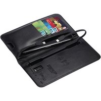 8000mah Custom logo PU leather travel wallet with power bank