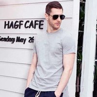 Custom logo cheap basic men's short sleeve plain round neck t shirt
