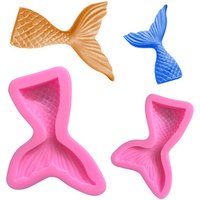 Amazon Top Seller 2019 Kitchen Accessories Set Baking Tools Silicone Creative Mermaid Tail Fondant Decorating Cakes Mold
