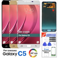 Original 5.2'' Super AMOLED LCD Display for SAMSUNG Galaxy C5 LCD Display C5000 LCD Touch Screen Digitizer Replacement Parts