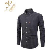 2019 hot sale striped shirt 100% 0cotton long sleeve mens shirt for work