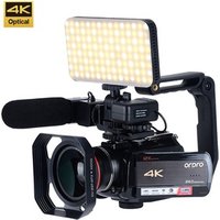 Ordro AC5 Professional Handheld Camcorder HDV 4K Video Camera 12X Optical Zoom CMOS Video Recorder