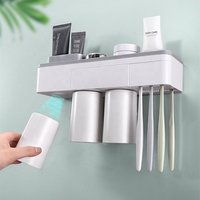 Fashional magnetic toothbrush rack cup rack shelf family toothbrush Holder Bathroom Storage Organizer Rack