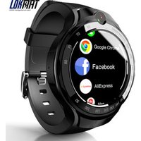 LOKMAT alarm clock anwser call touch top screen smartwatch for wifi wrist watch cell phone