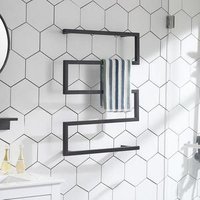 Bow Shape Black 304 Stainless Steel Towel Warmer & Drying Rack