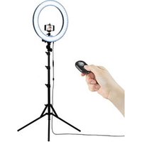 RL18 55W 5500K 240 LED Photographic Light Dimmable Camera Photo/Studio/Phone/Video Photography Ring Light Lamp with Tripod Stand