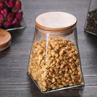 Borosilicate Glass Food Storage Jar Bamboo Lid