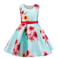 Floral Cotton Sleeveless Princess Party Dress