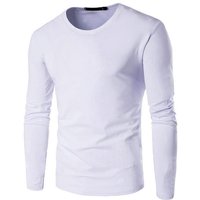 Fast Shipping Wholesale Cotton Jersey Plain Long Sleeve T Shirt for Men