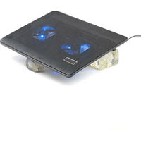 Ultra-thin dual fan notebook cooler laptop USB cooling pad metal computer radiator base