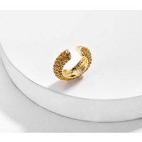 Gold Plated Bauble Design Jewelry Pave Rhinestone Elsa Ear Cuff For Women