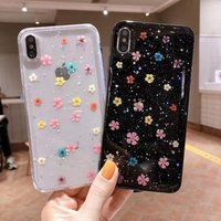 Real Beautiful Pressed Dry Flower Series For Iphone 8 Case Transparent Soft TPU Mobile Phone Case For iPhone 6 Case