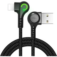 BEHENDA Free Shipping 90 Degree Braided Game Player USB Charger Data Charging Cable Dropshipping USB Cable for iPhone X 8 7 6 6s