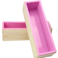 Free Silicone Soap Mould Wooden Case