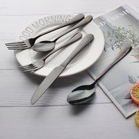 Dish wash safe elegant black stainless steel 410 spoon knife fork cutlery