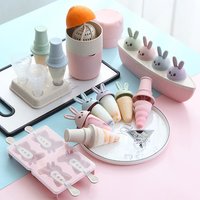 Creative Cartoon household Ice-cream mold Ice-stick mold Set popsicle mold
