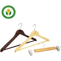 Wholesale rubber wooden hotel hangers for clothes