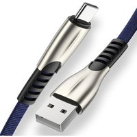 Wholesale Suppliers Custom Zinc Alloy Soft Denim Nylon Braided Type C Sync Data Charging USB Cable For Galaxy S Android Tablets