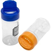 2oz/80ml Empty small pepper seasoning shaker bottle plastic spice jar PET plastic clear salt spice bottle with flip top cap