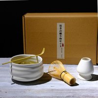 4pcs/set Matcha Mixing Teaware Set Japanese Ceramic Tea Ceremony Tool Tea Spoon Holder Bamboo Matcha Whisk Kits