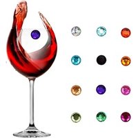 New product ideas 2019 magnetic wine glass charms set of 12 glass markers that work on stemless glasses
