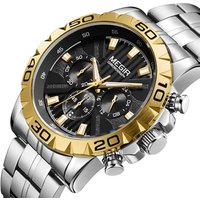 2019 New MEGIR Watch Men Chronograph Quartz Business Mens Watches Top Brand Luxury Waterproof Wrist Watch Reloj Hombre Saat