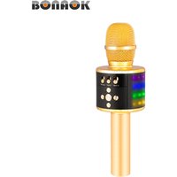 BONAOK Wireless Bluetooth Karaoke Microphone With 5W Speaker For Family KTV