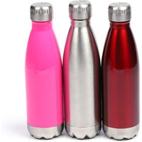 Custom double wall sealed cola shape stainless steel sports water vacuum drink water bottle flask